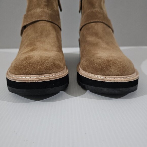 Eileen Fisher Cargo Ankle Boot Womens 9 Brown Suede Platform Wedge Comfort NEW - Picture 6 of 13